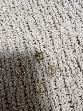 Gold Hoop and Ear Cuff Set - Minimal Metal Accents